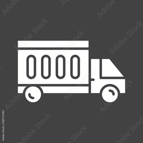 Delivery Truck icon vector image. Suitable for mobile apps, web apps and print media.