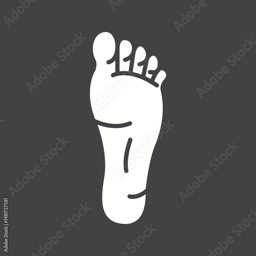 Foot icon vector image. Suitable for mobile apps, web apps and print media.