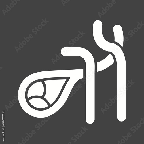 Gallbladder icon vector image. Suitable for mobile apps, web apps and print media.