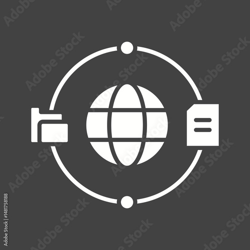 Global Information icon vector image. Suitable for mobile apps, web apps and print media.