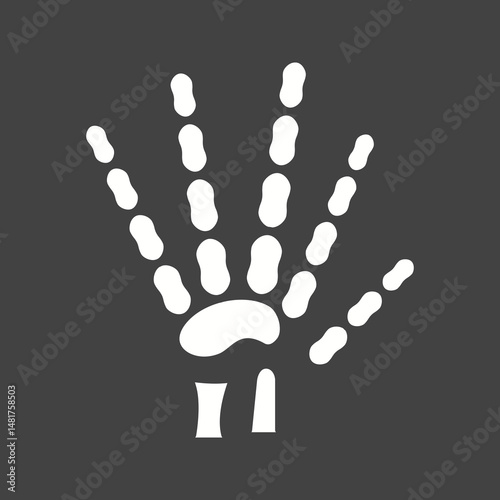 Hand Skeleton icon vector image. Suitable for mobile apps, web apps and print media.