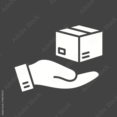 Hand Over Package icon vector image. Suitable for mobile apps, web apps and print media.