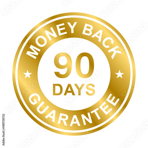 90 days money back guarantee icon vector for graphic design, logo, website, social media, mobile app, UI illustration