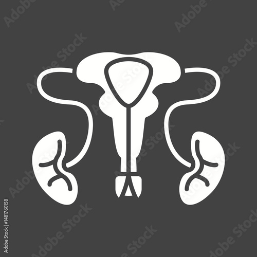Male Reproductive System icon vector image. Suitable for mobile apps, web apps and print media.