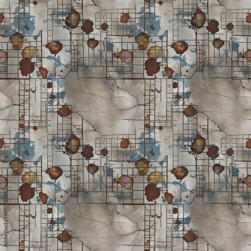 Geometric industrial texture with beige and brown tones for blogs, websites, and modern patterns