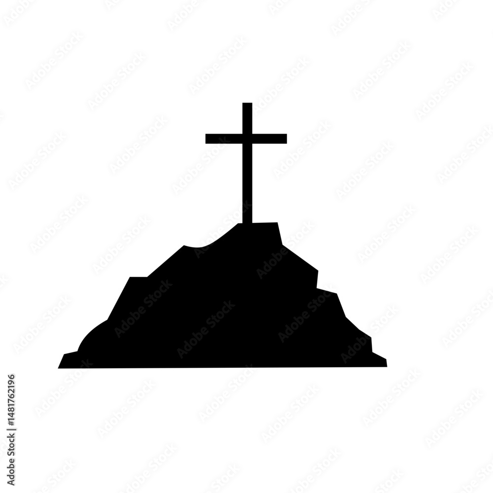 Cross Silhouette Symbol