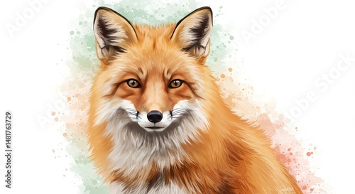 Illustration of Red Fox wit...