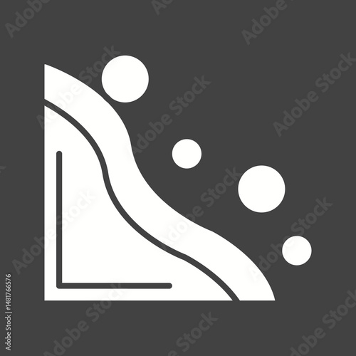 Snowslide icon vector image. Suitable for mobile apps, web apps and print media.