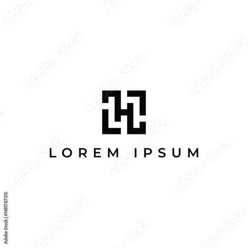 letter H logo icon vector