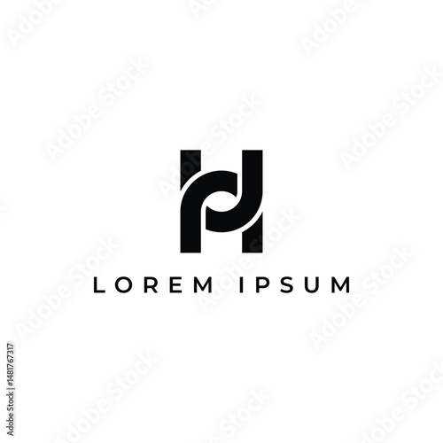 letter H logo icon vector