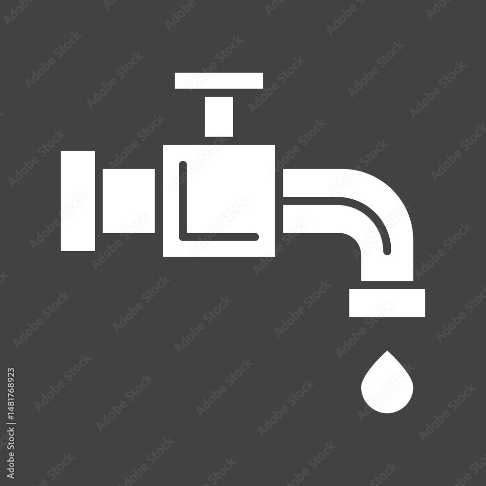 Fototapeta premium Water Tap icon vector image. Suitable for mobile apps, web apps and print media.