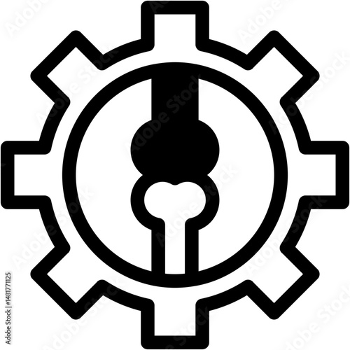 Vector Icon Biomechanics, Bone, Gear, Management, Bone
