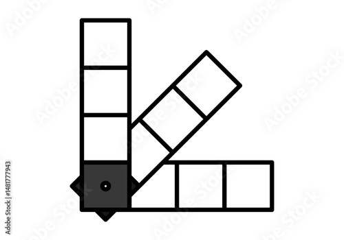 Icono de muestras de pintura en fondo blanco