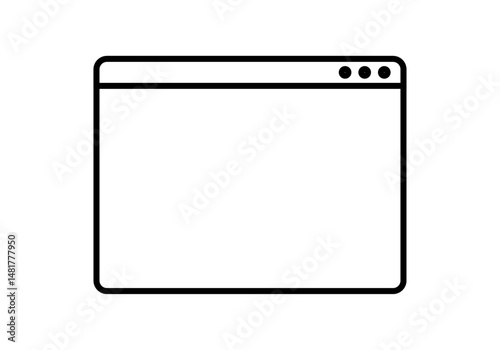 Icono negro de ventana de pagina web