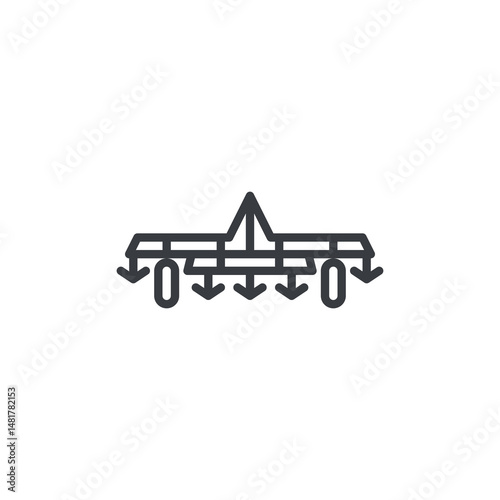 Plow line icon