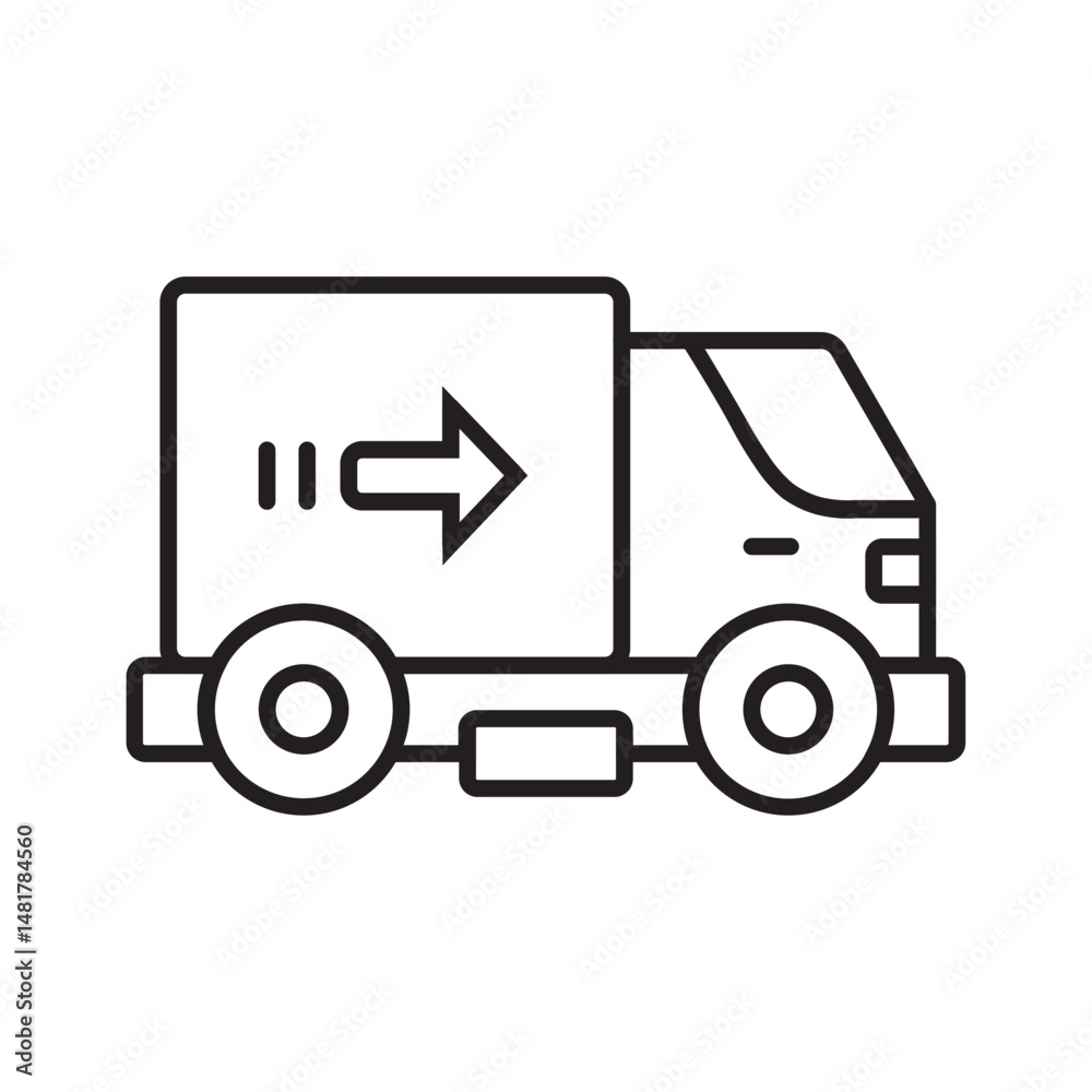 Fototapeta premium delivery truck line