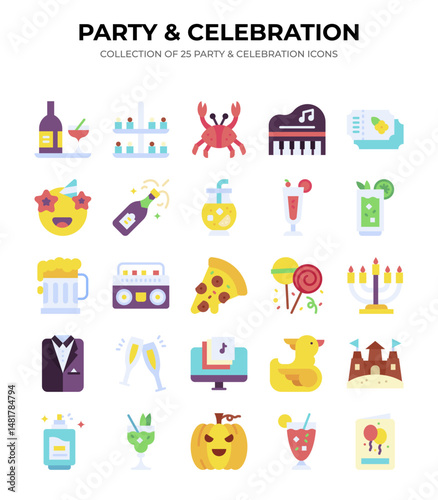Collection of 25 Party & Celebration Icons