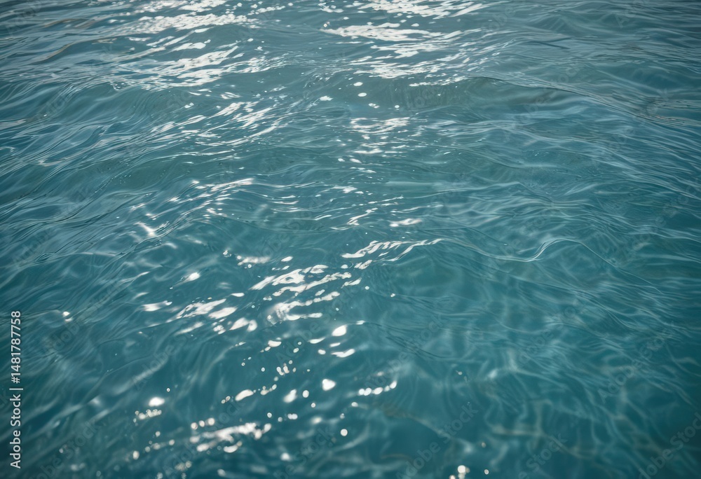 Obraz premium Shimmering aqua ripple, peaceful water, fine texture detail, clean, smooth