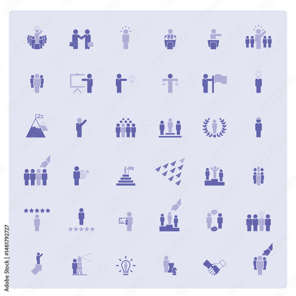 Fototapeta premium Leadership icons set