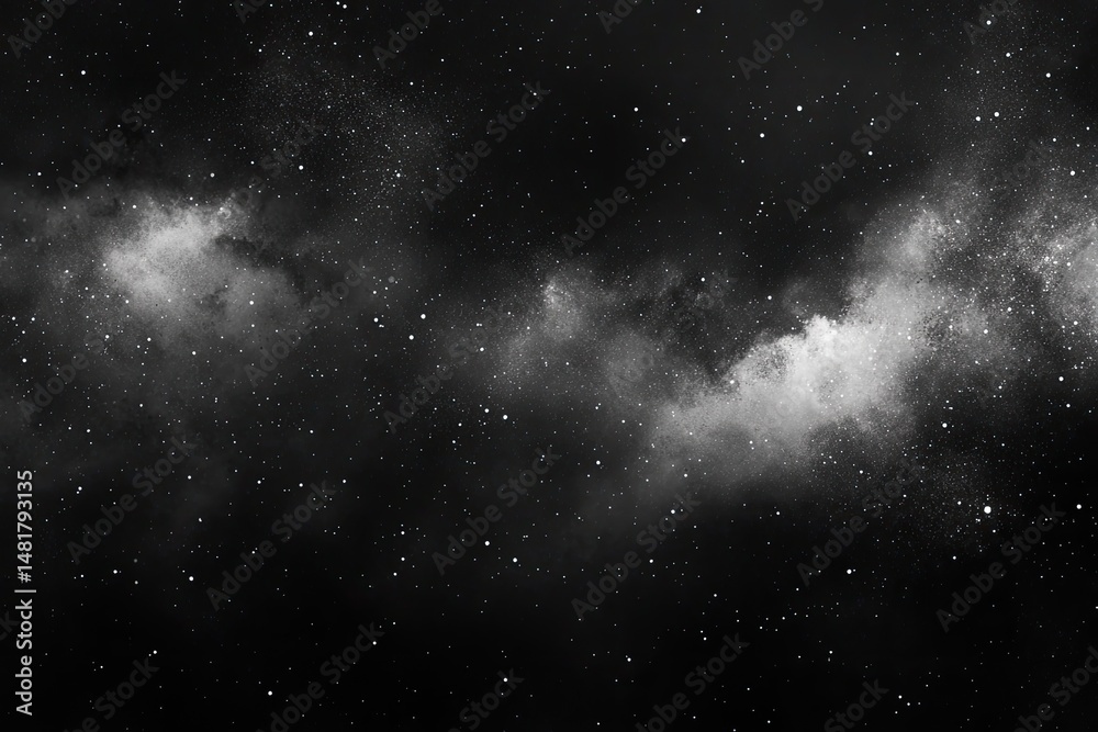 Naklejka premium Starry night sky, ethereal nebulae