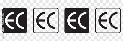 CE Black Packaging SIGN Vector