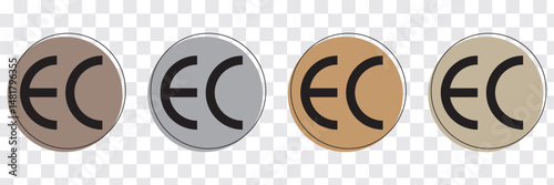 CE Black Packaging SIGN Vector
