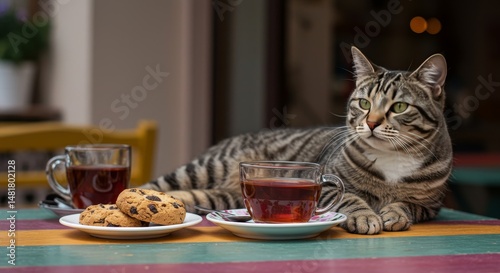Photo of Cat Relaxing at Ca...