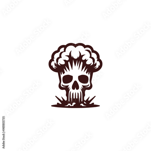 Skull eruption logo