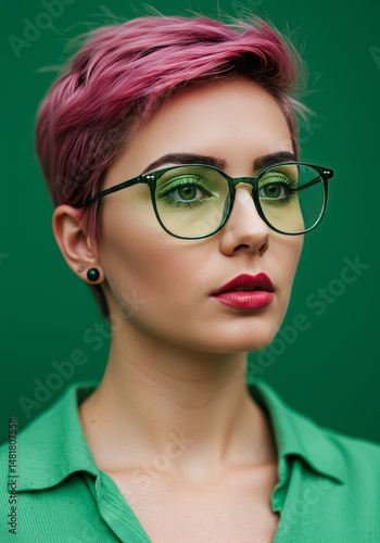 Photo Portrait Pink Hair Gr...