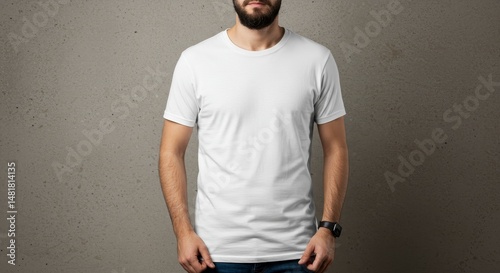 Realistic Photo Man in Whit...