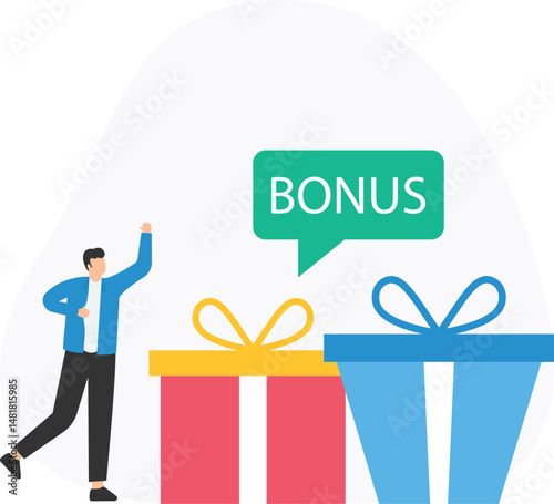Bonus or incentive reward, employee bonus or performance-based reward, financial bonus or cash incentive, end-of-year bonus or holiday bonus, signing bonus or recruitment incentive, retention bonus or