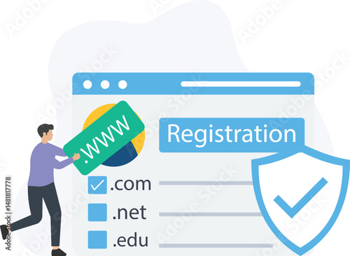 Domain registration or domain purchase, domain name availability or domain search, TLD (top-level domain) or ccTLD (country code top-level domain), domain renewal or domain transfer, domain hosting or
