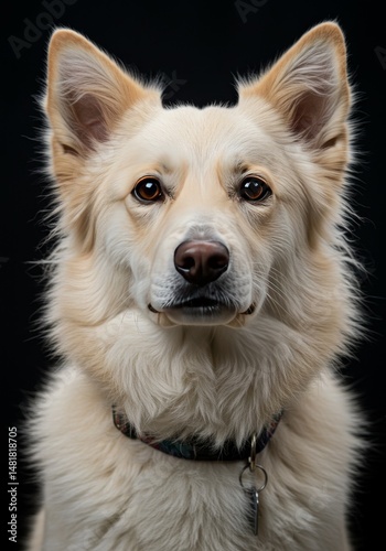 Photo of White Fluffy Dog w...