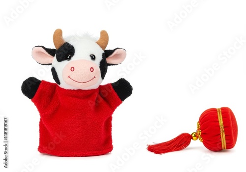 Photo Plush Cow Puppet Toy ...