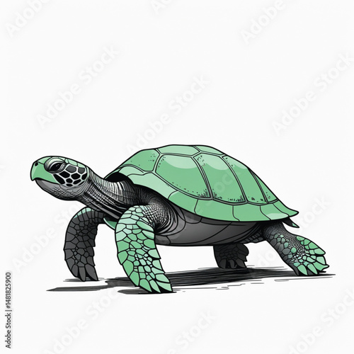 turtle on a white background