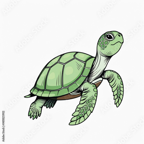 turtle on a white background
