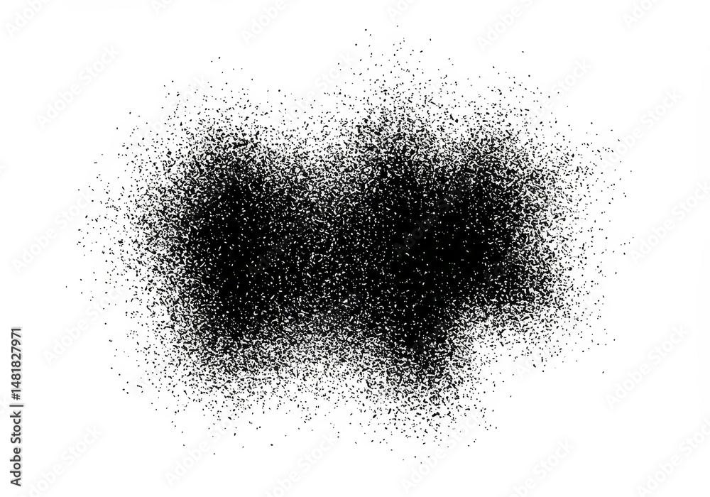Fototapeta premium Abstract Background Black Scattered Particles On White