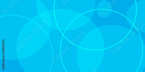 Abstract bright blue and green gradient illustration background with simple pattern concept. Cool design