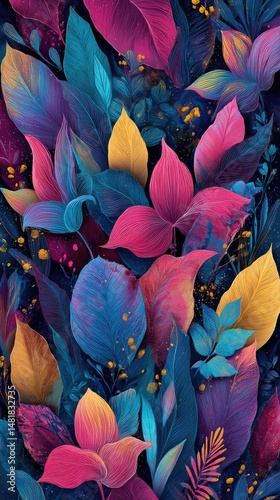 Enchanted Blossoms A Vibrant Tapestry of Fantasy
