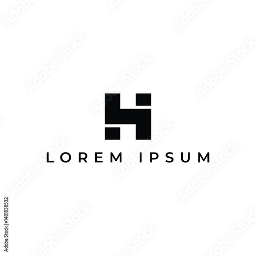 letter H logo icon vector