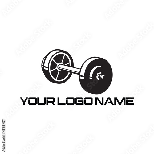 3D Realistic model of barbell on a white vector image