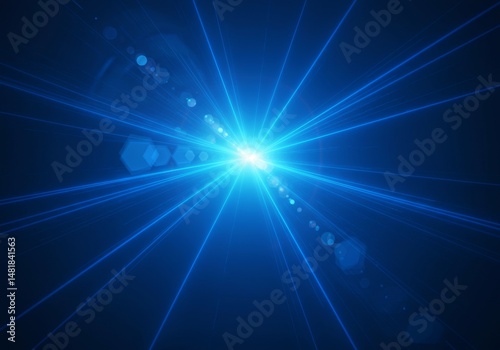 Wallpaper Mural Abstract Background Blue Light Rays With Lens Flare Torontodigital.ca