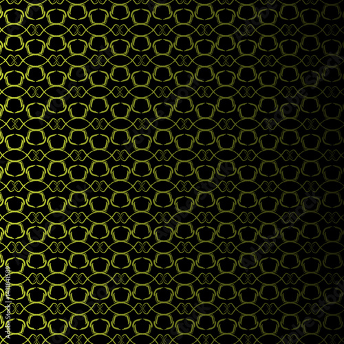 Yellow pattern, black and white seamless pattern