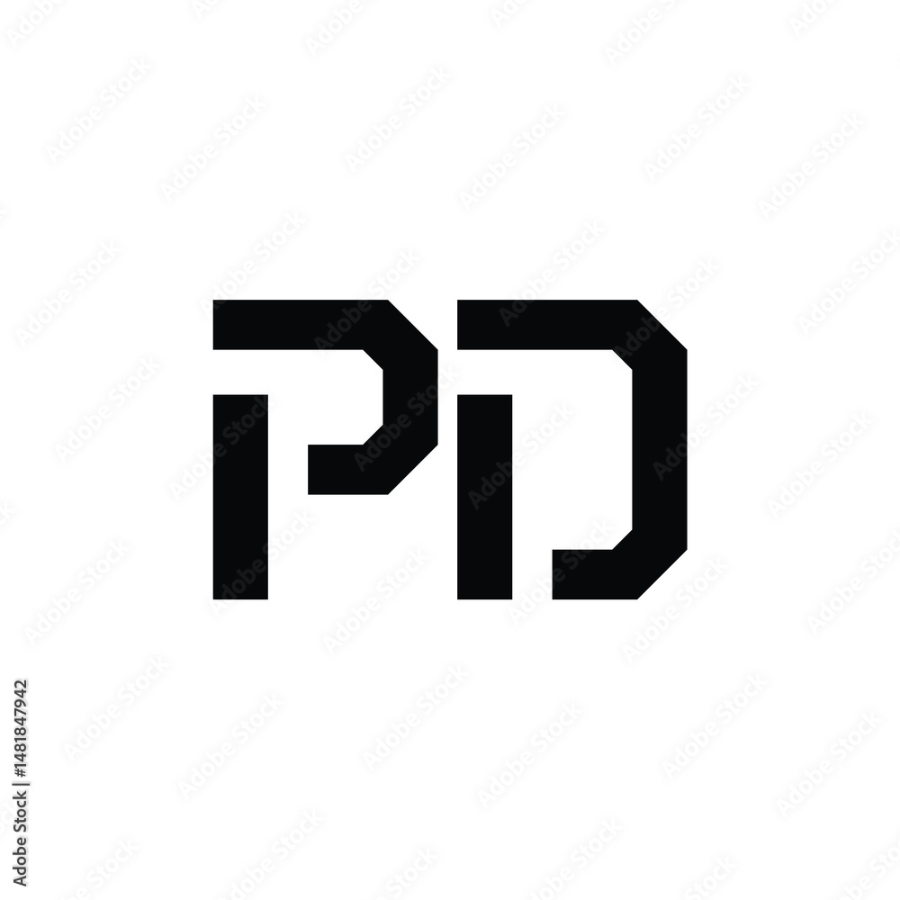 PD monogram logo design letter text name symbol monochrome logotype alphabet character simple logo PD monogram logo design letter text name symbol monochrome logotype alphabet character simple logo