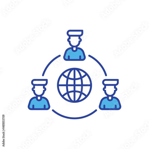 Outsource icon vector stock illustration