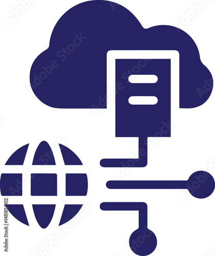 abstract cloud icon, minimalist art, modern graphic design, simple vector illustration, digital art, clean shapes and forms, high contrast