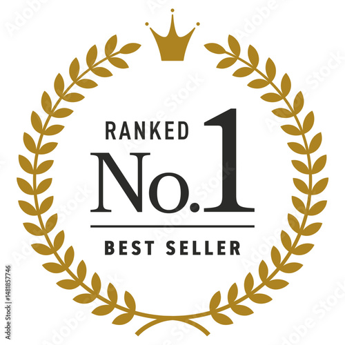 王冠と月桂樹のランキングフレーム【金】 / No.1	