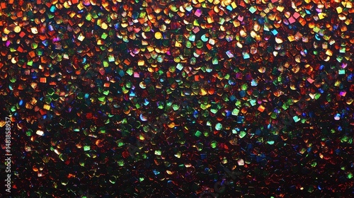 Shimmering, multicolored, textured surface