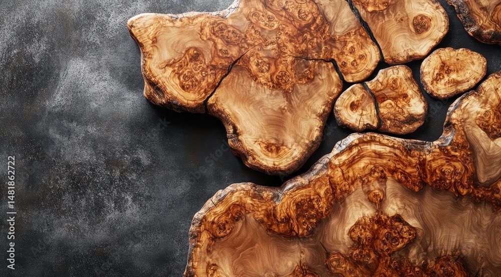 Obraz premium Wooden serving board pieces