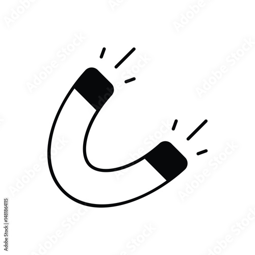 Magnet icon vector stock illustration